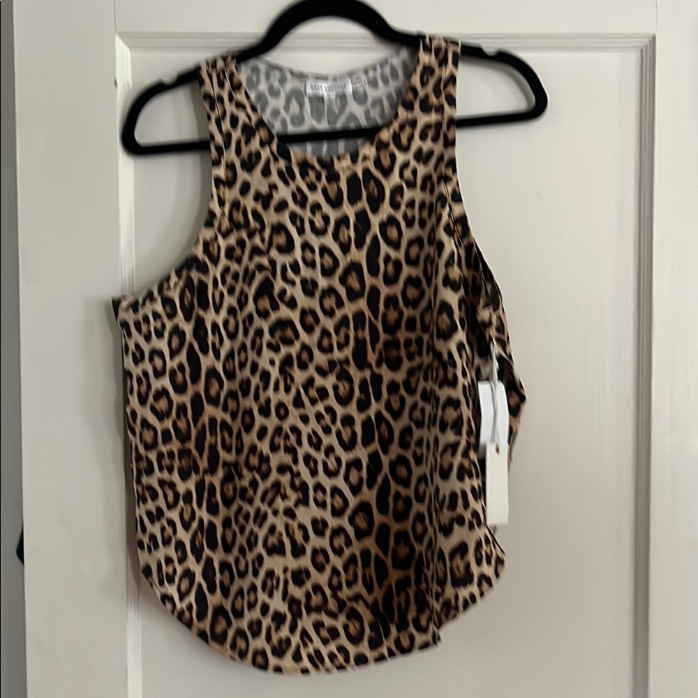 Good American Black and Brown Sleeveless Tank Top